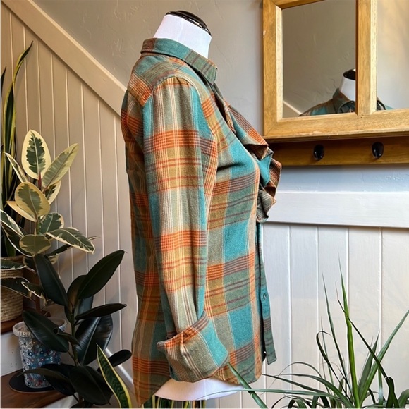 Ralph Lauren Gordon Plaid Ruffle Front Blouse - Picture 12 of 16